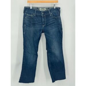 ARIAT REAL DENIM Women's Bootcut Jeans Medium Wash Frayed Hem‎ Size 32